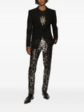 Dolce & Gabbana lace-panel single-breasted blazer